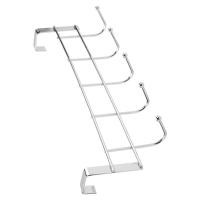 ราคา 5 Hooks Over Door Home Bathroom Kitchen Coat Towel Loop Hanger Rack Holder ShelfSilver (20956943896)