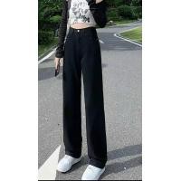 ราคา กางเกงยีนส์กระบอกเบสิคสีดำเอวสูงมือ1 ไซส์S เอว26 27สะโพก36 37 (21838088772)