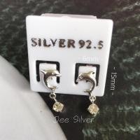ราคา ต่างหูเงินแท้92 5 ลายโลมา (18126780343)