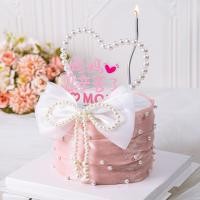 ราคา ป้ายหัวใจไข่มุกขาว ป้ายMOMไข่มุก ป้ายLOVEไข่มุก ป้ายโบว์ไข่มุกสีขาว ป้ายตกแต่งเค้กวันเกิด ป้ายตกแต่งเค้กวันวันแม่ (22407331195)