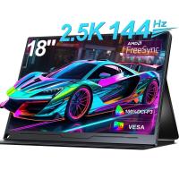 ราคา UPERFECT Local delivery 18inch 2 5K 144HZ Portable Monitor 2560 1600 Ultra Slim Lightweight Frameless FHD FreeSync IPS HDR Gaming Display Travel Second Monitor for Laptop For SAMSUNG DEX with Smart Ca