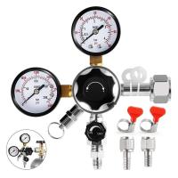 ราคา CGA 320 RegulatorDual Stage Gauge Co2 Regulator for Kegerator Pressure Regulator with 1 4inch 5 16inch Connectors Easy to Use (22239017167)