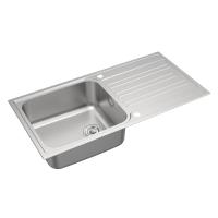 ราคา TEKA อ่างล้างจานซิงค์ 1หลุม1ที่พัก รุ่น TG 100 1B 1D แถมฟรีก๊อกน้ำเย็น (22395901176)