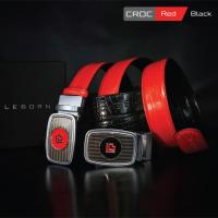 ราคา LEBORN Lebelt Croc rb เข็มขัดมาร์คเกอร์ตีกอล์ฟ สลับสีแดงดำ ลายหนังจรเข้ (21502924741)