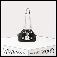 ราคา new แท้ Vivienne Westwood bag วิเวียน กระเป๋า กระเป๋าพังก์ กระเป๋าถือ ถุงหนัง โซ่โลหะสามารถถอดประกอบได้ สต็อกพร้อม (20401337201)