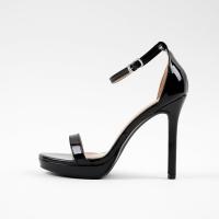 ราคา รองเท้าส้นเข็ม หนังแก้ว สูง 4 5 นิ้ว ทรงเปิดหน้าเท้า มีสายรัดข้อ เสริม Platform 1 นิ้ว รุ่น 9 3188 (21407359518)