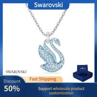 ราคา 100 authentic S925 sterling silver Swarovski Iconic Swan pendantSwan small blue rhodium plated (21172606017)