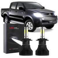 ราคา สำหรับ Toyota HILUX Vigo ไฟหน้า หลอดไฟคู่ไฟหน้า LED ไฟต่ำ6000K สีขาวเปลี่ยนฮาโลเจน (10629725018)