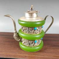 ราคา กานํ้าชาหยกโบราณเก่าเนื้อโลหะทองแดง ของเก่าน่าสะสม (17852130031)