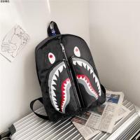 ราคา Popular logo bape new shark camouflage backpack backpack fashion lovers bag bag joker students children (20004132538)