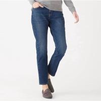 ราคา MUJI กางเกงยีนส์ รุ่น SLIM STRAIGHT กางเกงขายาวผู้หญิง ทรงสลิม (19160306931)