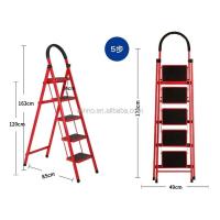 ราคา บันไดอลูมิเนียม บันไดพับได้ บันไดรับน้ำหนักได้ 80 KG บันไดที่พับได้สีแดง 3ชั้น 4ชั้น 5ชั้น 6ชั้น สามารถพับเก็บได้ง่าย มียางกันลื่น (20987056371)