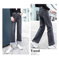 ราคา FF fashion เอวยาง พร้อมส่ง ยีนส์ขายาวเอวสูงยางยืด ทรงสปอต เท่ๆคูลๆ สไตล์เกาหลีห้ามพลาด 8015 (1837692284)