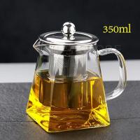 ราคา INS กาชงชา กาแก้ว ตัวกรองสแตนเลส ก้นออกแบบเป็นเหลี่ยม ไลฟ์สไตล์เม็กซิโก Glass teapot (12892885848)