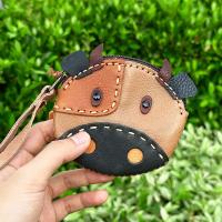 ราคา กระเป๋าสตางค์ใส่เหรียญหน้าสัตว์ กระเป๋าตังค์หนังวัวแท้ใบกลม ใส่เหรียญและบัตร น่ารักใบเล็กพกพาสะดวก ซิปYKK (21814548576)