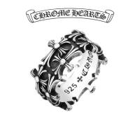 ราคา 2024 蔡 时尚1 Retro CH trendy brand Crosin ring cross tail ring sword cross flower couple old men and women ring student (21069790879)