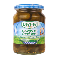 ราคา ดิวีเลย์ คอร์นิชอน แตงกวาดอง แบบบาวาเรียน 330 กรัม Cornichons Bavarian 330g Develey brand (20536917416)