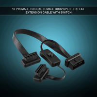 ราคา อะแดปเตอร์แยก OBD2 16ขาตัวผู้เป็นตัวเมียสองสายเคเบิลต่อแบบแบนพร้อมสวิตช์ (21783467901)