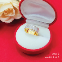 ราคา แหวนทองฝังเพชร บุษราคัม แหวนพลอย แหวนทอง เสริมบารมี เสริมสเน่ห์ เป็นที่รัก ใส่ออกงานได้ ทองชุป ไม่ลอกไม่ดำ ใส่อาบน้ำได้ (12734966474)