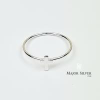 ราคา Cross ring แหวนไม้กางเขน แหวนเงินแท้925 แหวนเกลี้ยง แฟชั่น สไตล์มินิมอล แหวนเงินแท้100 Major Silver (4791238666)