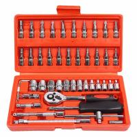 ราคา ชุดบล็อกประแจ เครื่องมือช่าง ชุดประแจบล็อก 46 ชิ้น บล็อก 1 4 ชุดบล็อก ประแจ Hand Tools ชุดเครื่องมือ อุปกรณ์ช่าง อุปกรณ์ซ่อม แบบพกพา ประแจชุดใ (22407228245)