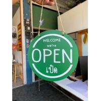 ราคา ป้ายเปิด ปิดร้านคาเฟ่สุดเก๋ ป้ายร้านอาหาร ป้ายออฟฟิต ป้ายร้านค้า ป้ายแต่งร้าน แบบ 2 หน้า สุดชิค (22414052874)