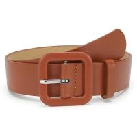ราคา Leather Waist Belt Wide Waist Belt Decorative Waist Belt Candy Color Belt Womens Corset Belt Square Buckle Belt (20334829980)