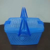 ราคา ตะกร้าหิ้ว ตะกร้าพลาสติก มีฝาปิด 2 ด้าน (20465538954)
