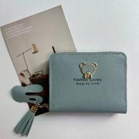 ราคา ใหม่ กระเป๋าสตางค์ ใบสั้นผู้หญิง หมีน้อยน่ารัก มีซิป กระเป๋าใส่เหรียญ (22309426316)