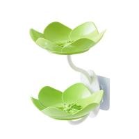 ราคา Shanglife Soap box soap box wall mounted draining lotus flower double layer non perforated household storage rack soap dispenser bathroom (22138115269)