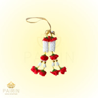 ราคา พวงมาลัยพุดโบว์ทอง พวงมาลัยแขวนหน้ารถ พวงมาลัยไหว้พระ (22258211475)