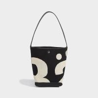 ราคา โปรโมชั่นแท้ มาก่อนได้ก่อน Rally rally movement Denim Black กระเป๋าทรง Bucket Bag รูปแบบโลโก้ ใหม่เอี่ยม (22427110391)