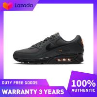 ราคา เคาน์เตอร์ของแท้ Nike Air Max 90 Shoe Black Orange Running Shoes DC4116 001 (22091913855)