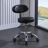 ราคา เก้าอี้ช่าง ทรงกลม มีพนักพิง ไฮโดรลิค ปรับความสูงได้ สีขาว สีดำ (21783546744)