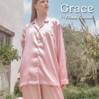ราคา ชุดนอน Please Disturb รุ่น Grace สี Baby Pink ชุดนอนผ้า Mulberry Silk แขนยาวขายาว (22275303917)