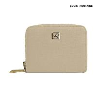 ราคา Louis Fontaine กระเป๋าสตางค์พับสั้น ซิปรอบ รุ่น Lucky สีครีม (21606829243)