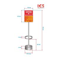 ราคา แท่นวางถังดับเพลิง สแตนเลส พร้อมป้ายกำกับวิธีใช้ถังดับเพลิง วัสดุป้ายแสตนเลสอย่างดี Fire extinguisher stand (22141503299)