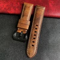 ราคา สายรัดนาฬิกาหนังแท้สไตล์อิตาลี24มม สีน้ำตาลแบบย้อนยุคสำหรับ PAM111 PAM PAM441 Panerai ขนาด44มม (20278234697)