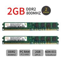 ราคา สำหรับ Hynix 4GB 2X2GB DDR2 800MHz PC2 6400U 240Pin CL6 DIMM Desktop Memory SDRAM ZT (22098694159)