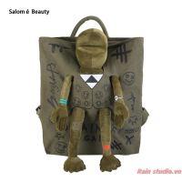 ราคา กระเป๋าเป้สะพายหลังของผู้หญิง Rast กระเป๋าเป้สะพายหลังผู้ชายลายกบหรูหรามีซิปกระเป๋าเป้สะพายหลังขนาดใหญ่สำหรับเดินทางไปโรงเรียนกระเป๋าเป้กลางแจ้งปรับได้ (22122293689)