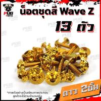 ราคา น็อตชุดสีWave Z 1ชุด 13 ตัว น็อตชุดสีเวฟ แซด น็อตWave100 Z น็อตเฟรมเวฟแซส น็อตสแตนเลสWaveZ WaveZ (21256392572)