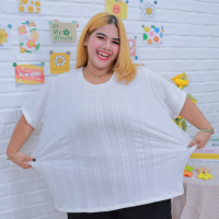 ราคา เสื้อยืดคอกลม ผ้าไหมพรมเปีย เสื้อยืดคอกลมสาวอวบ เสื้อไหมพรมสาวอวบ เสื้อไหมพรมสาวอ้วน เสื้อยืดคอกลมผ้าเปีย A173 (22274277033)