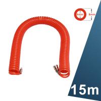 ราคา สายลม สายลมสปริง สายลมสีส้ม สายลมขด ยาว 8 10 12 15 เมตร สายปั๊มลม 8x5mm PU AIR HOSE แบบขดสปริง พร้อมหัวคอปเปอร์ สีส้ม (22104827940)