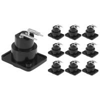 ราคา 10pcs Black XLR 3pin Female Jack Panel Mount Chassis PCB Socket Connector (22365315040)
