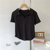ราคา เสื้อโปโลเอวสูงคอปกแขนลำลองขาสั้นของผู้หญิงเสื้อครอปสไตล์เกาหลีแฟชั่นใหม่ฤดูร้อน (21734082349)