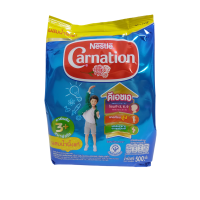ราคา ขนาดใหม่ นมผง Carnation คาร์เนชั่น สมาร์โก สูตร3 รสจืด รสวานิลลา และรสน้ำผึ้ง ขนาด 500กรัม หมดอายุ 12 2025 (22431532917)
