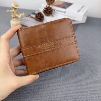 ราคา 2024กระเป๋าสตางค์ผู้ชายแบบสั้นใหม่ซิปธุรกิจยอดนิยมกระเป่าสตางค์ความจุใหญ่กระเป๋าใส่บัตรศูนย์ (21711253974)