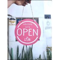 ราคา ป้ายเปิด ปิดร้านคาเฟ่สุดเก๋ ป้ายร้านอาหาร ป้ายออฟฟิต ป้ายร้านค้า ป้ายแต่งร้าน แบบ 2 หน้า สุดชิค (22414052876)