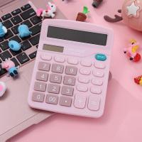 ราคา เครื่องคิดเลข เครื่องคิดเลขพลังงานแสงอาทิตย์ ใช้ถ่านหรือแสงก็ได้ 2in1 เครื่องคิดเลขปุ่มใหญ่ จอใหญ่ สีดำ สีชมพู 12หลัก 12Digits Calculator (22333234068)