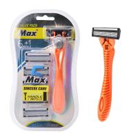 ราคา พร้อมส่ง Max Value Pack มีดโกนหนวด 5 ชั้น แพ็ค 1 ด้าม 6 หัวใบมีด 5 ชั้น (22209150729)